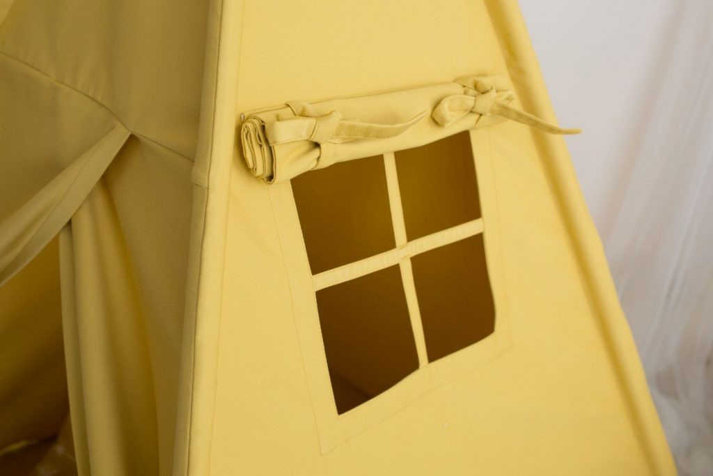 Mustard Teepee Tent – OEKO-TEX® certified cotton teepee tent, handmade in Poland