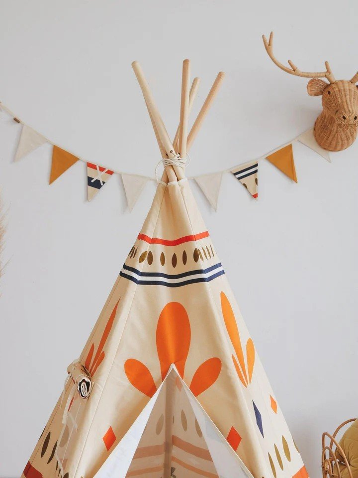 Native Cotton Teepee Tent for Kids & Toddlers (3y+) - Tiny Tugz™
