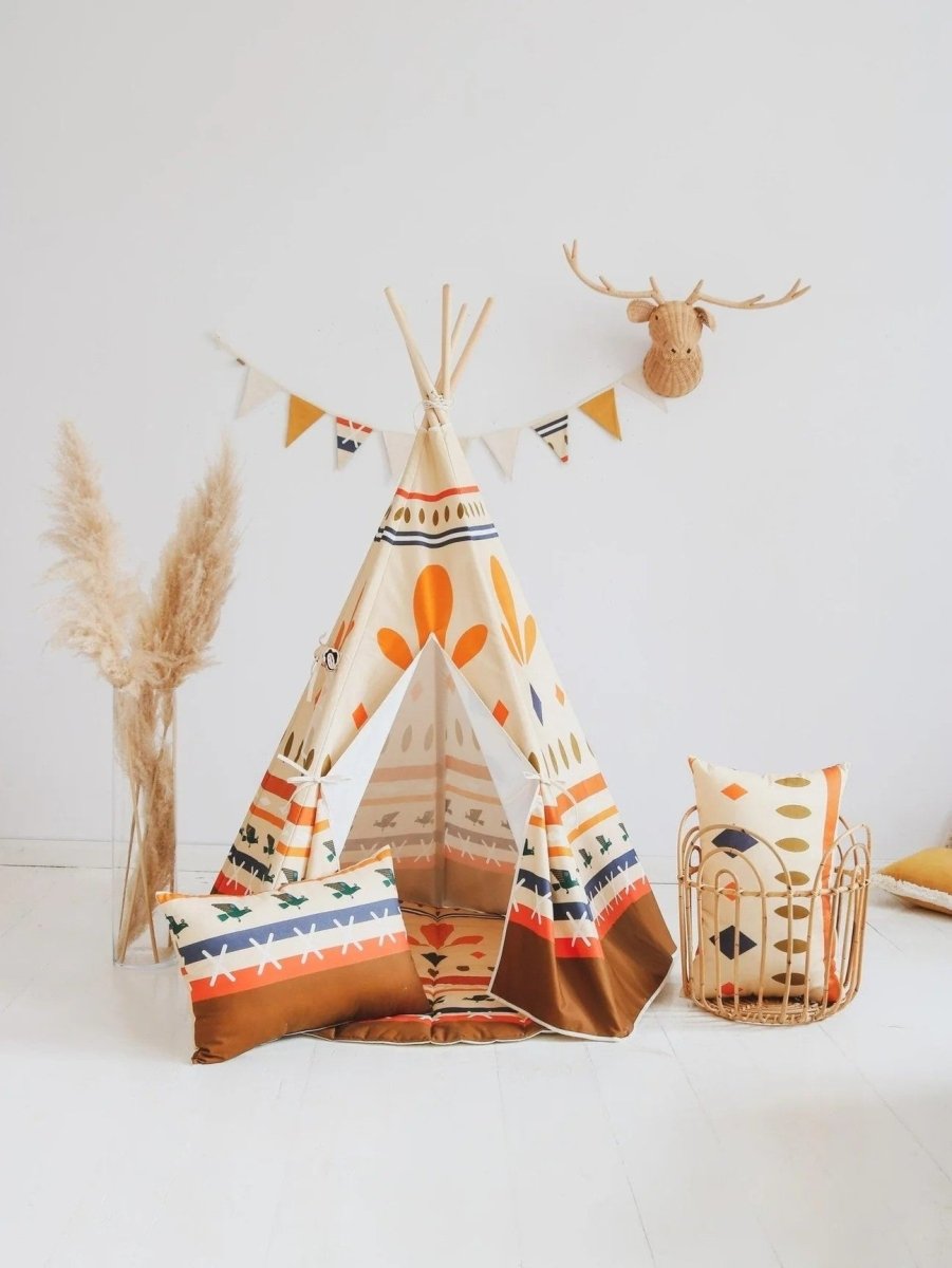 Native Cotton Teepee Tent for Kids & Toddlers (3y+) - Tiny Tugz™