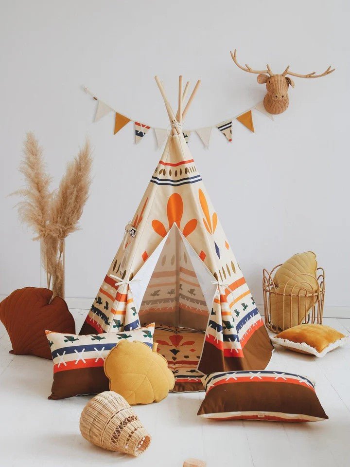 Native Cotton Teepee Tent for Kids & Toddlers (3y+) - Tiny Tugz™