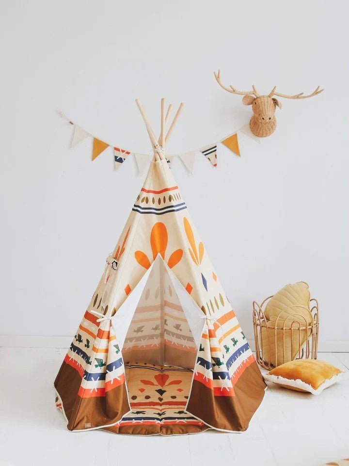 Native Cotton Teepee Tent for Kids & Toddlers (3y+) - Tiny Tugz™