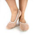 Natural Leather Barefoot Kids & Teens Gymnastics Slippers (Nude) - Tiny Tugz™
