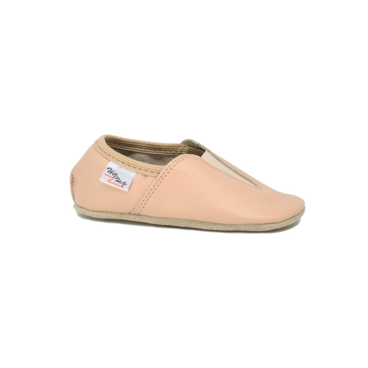 Natural Leather Barefoot Toddlers & Kids Slippers (Beige) - Tiny Tugz™