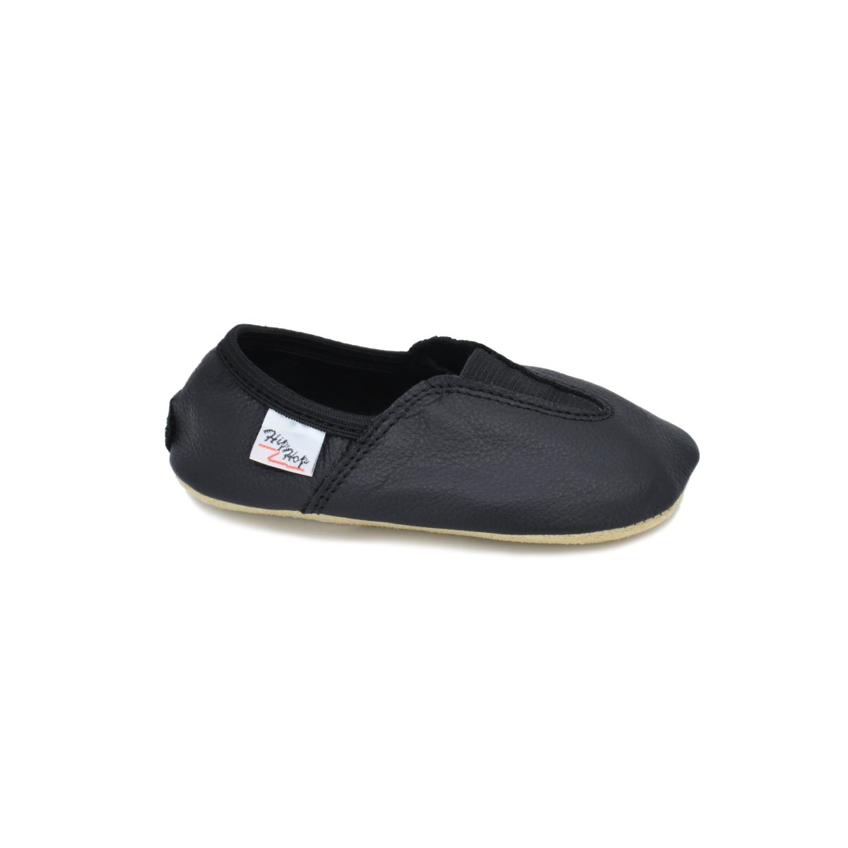 Natural Leather Barefoot Toddlers & Kids Slippers (Black) - Tiny Tugz™