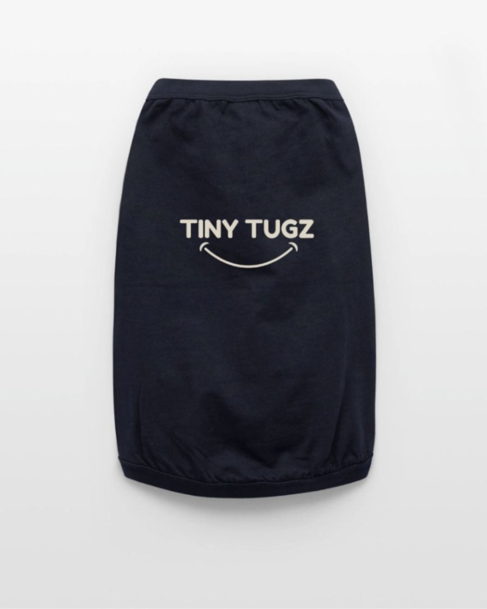 Navy 100% Organic Cotton Dog T-Shirt - Tiny Tugz™