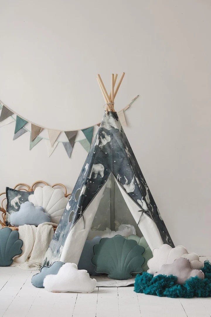 Night Sky Cotton Teepee Tent for Kids & Toddlers (3y+) - Tiny Tugz™