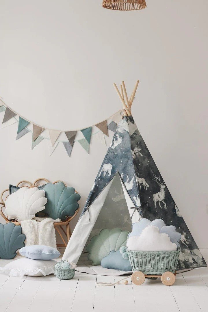 Night Sky Cotton Teepee Tent for Kids & Toddlers (3y+) - Tiny Tugz™