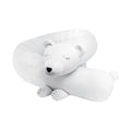 Niko Polar Bear Cuddle Pillow & Bed Wall Bumper - Minky, 220 cm (Classic White) - Tiny Tugz™