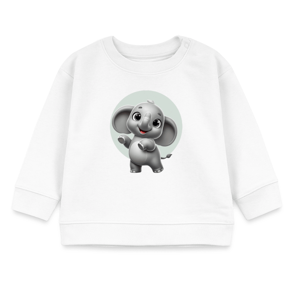 Organic Blend Baby Sweatshirt (3D Elephant Illustration) - Tiny Tugz™