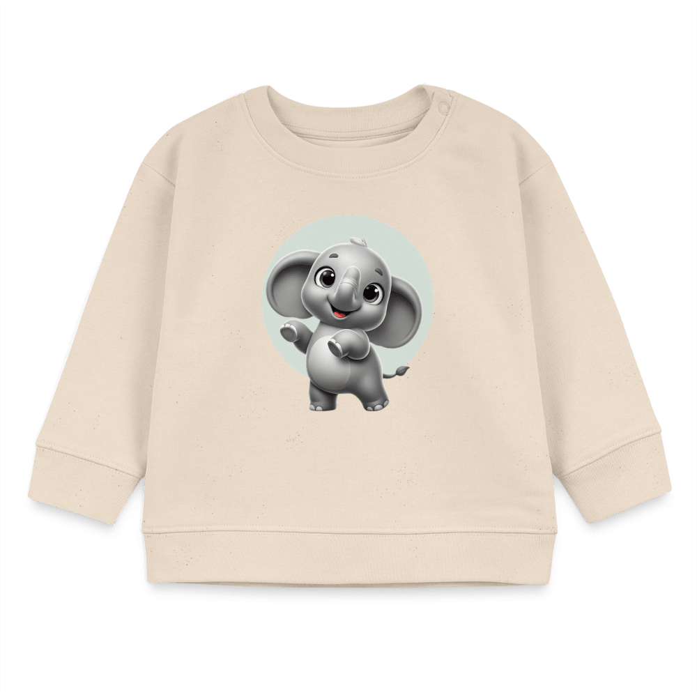 Organic Blend Baby Sweatshirt (3D Elephant Illustration) - Tiny Tugz™