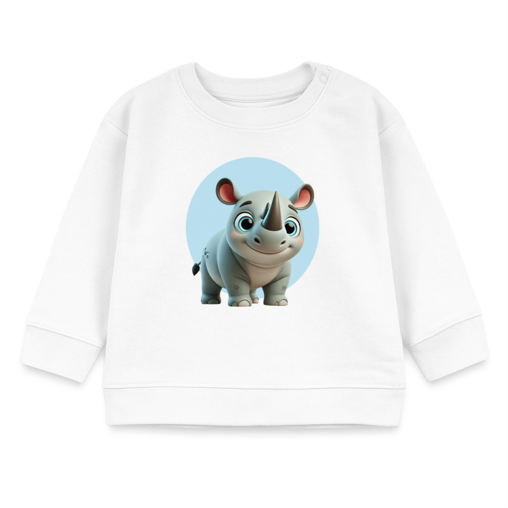 Organic Blend Baby Sweatshirt (3D Rhino Illustration) - Tiny Tugz™