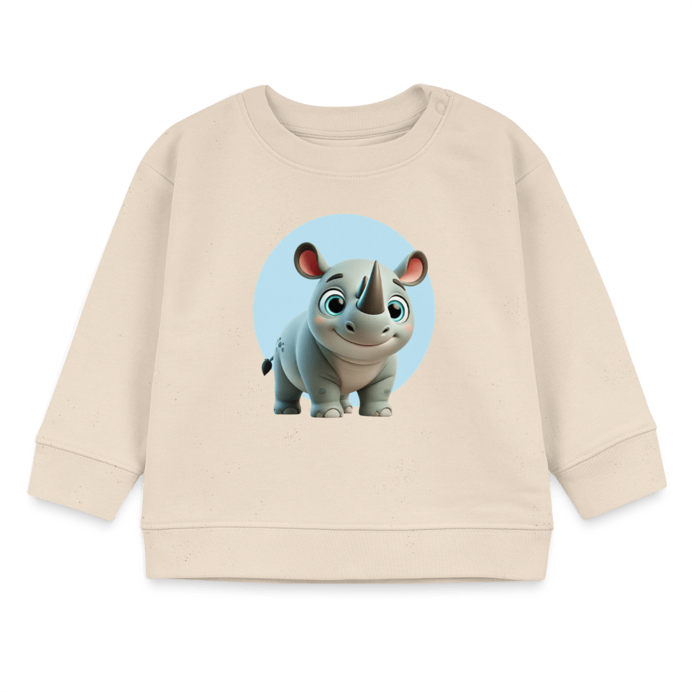 Organic Blend Baby Sweatshirt (3D Rhino Illustration) - Tiny Tugz™