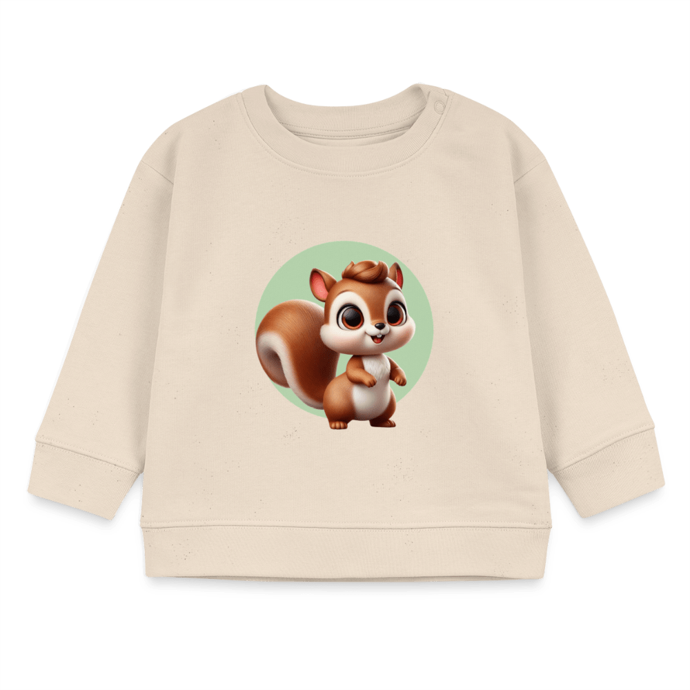 Organic Blend Baby Sweatshirt (3D Squirrel Illustration) - Tiny Tugz™