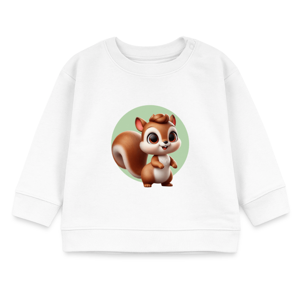 Organic Blend Baby Sweatshirt (3D Squirrel Illustration) - Tiny Tugz™