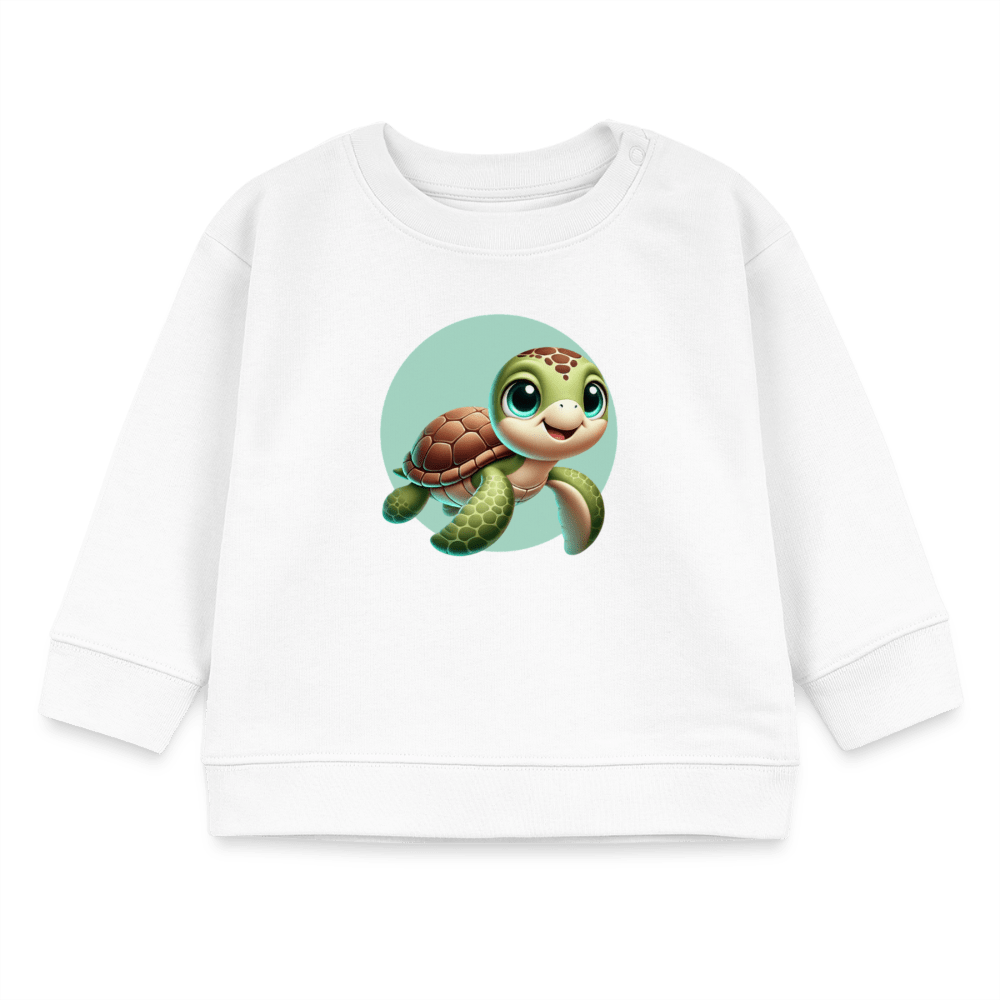 Organic Blend Baby Sweatshirt (3D Turtle Illustration) - Tiny Tugz™