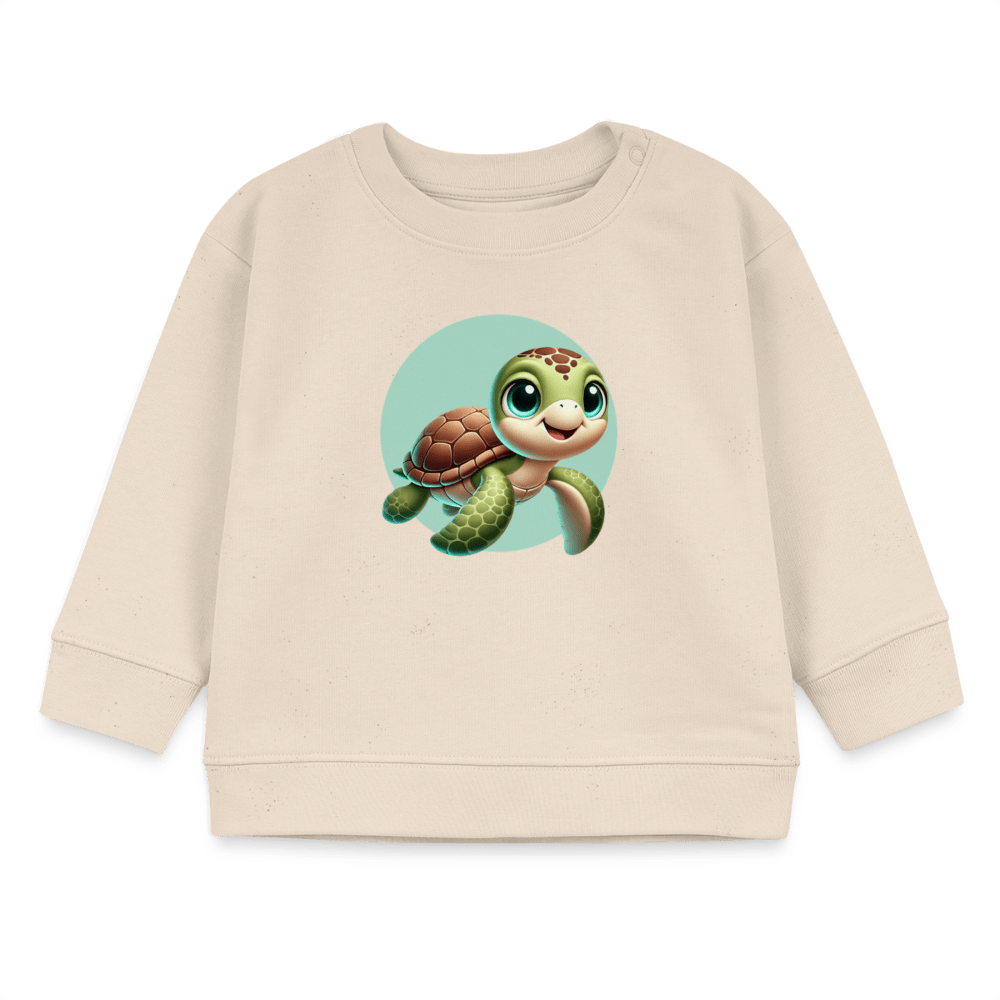Organic Blend Baby Sweatshirt (3D Turtle Illustration) - Tiny Tugz™