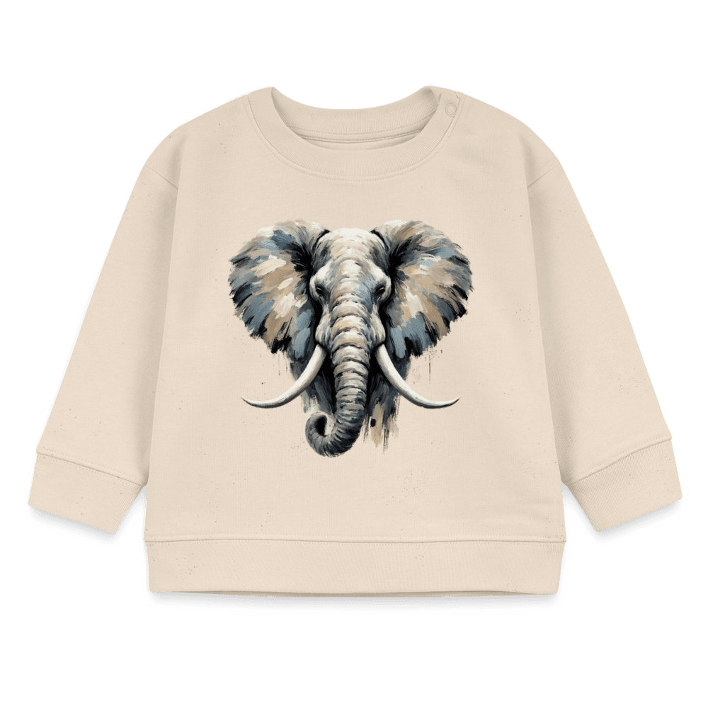 Organic Blend Baby Sweatshirt (Canvas Elephant) - Tiny Tugz™