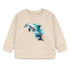 Organic Blend Baby Sweatshirt (Dolphin Watercolour Art) - Tiny Tugz™