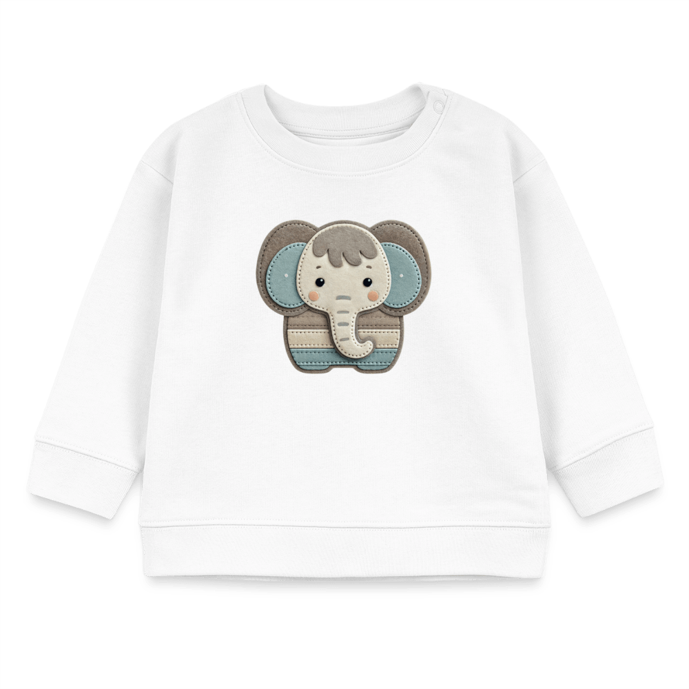Organic Blend Baby Sweatshirt (Felt Appliqué Elephant) - Tiny Tugz™