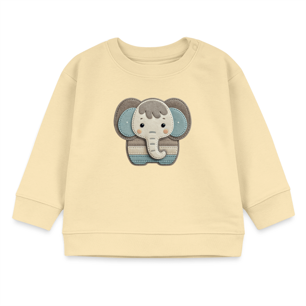 Organic Blend Baby Sweatshirt (Felt Appliqué Elephant) - Tiny Tugz™