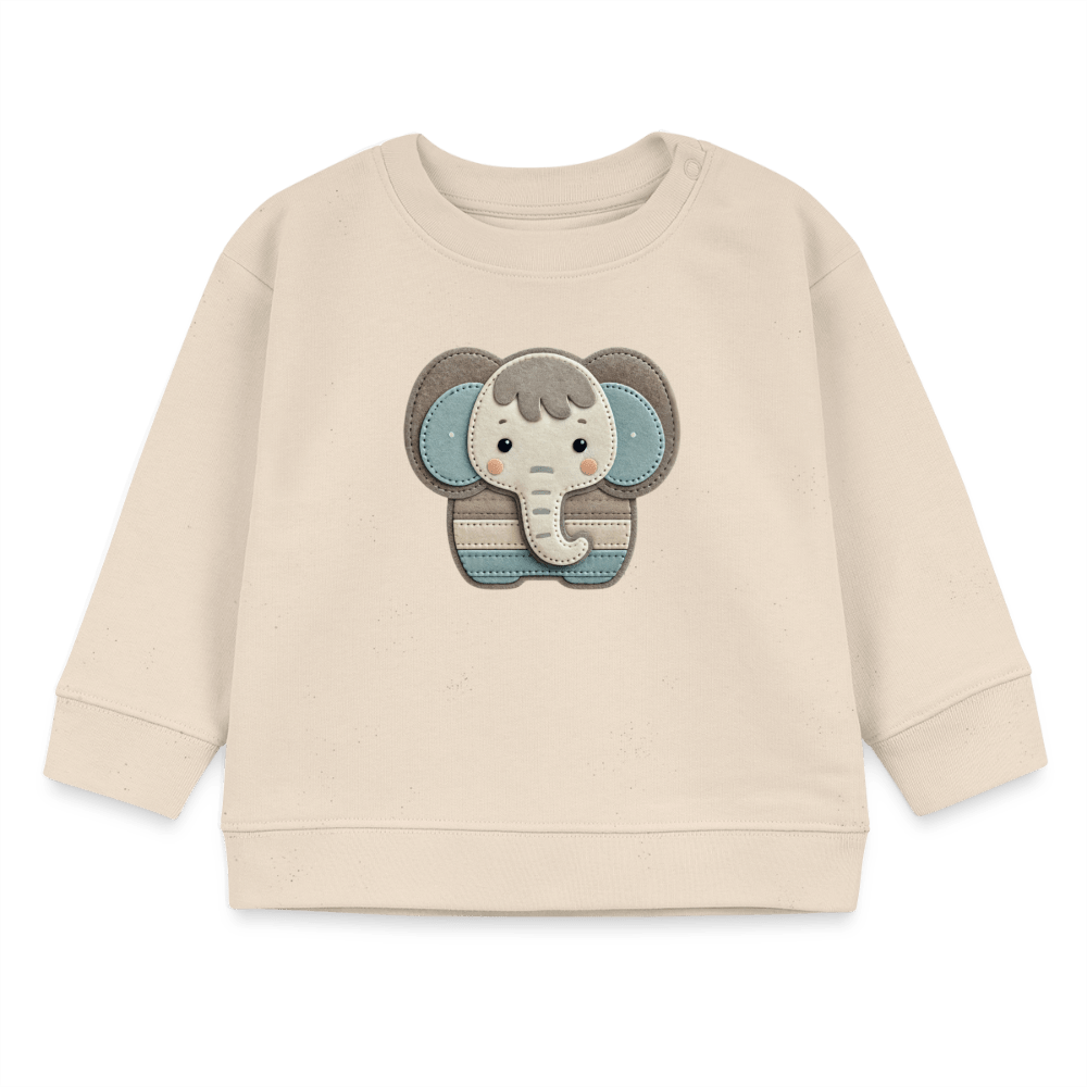 Organic Blend Baby Sweatshirt (Felt Appliqué Elephant) - Tiny Tugz™