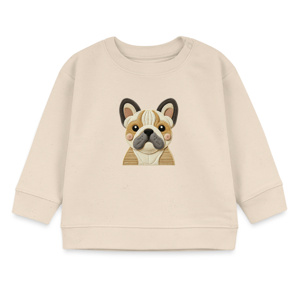 Organic Blend Baby Sweatshirt (Felt Appliqué French Bulldog) - Tiny Tugz™