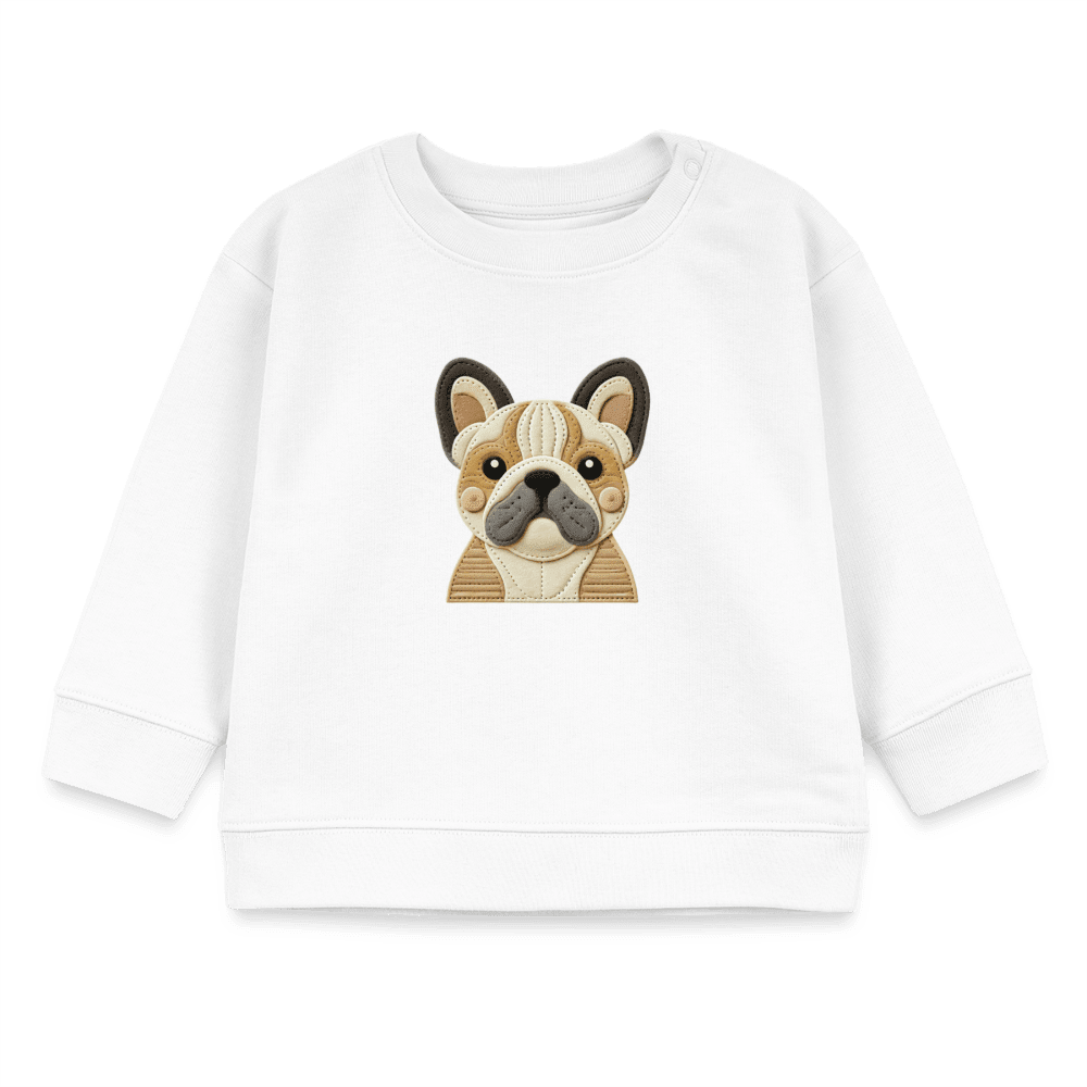 Organic Blend Baby Sweatshirt (Felt Appliqué French Bulldog) - Tiny Tugz™