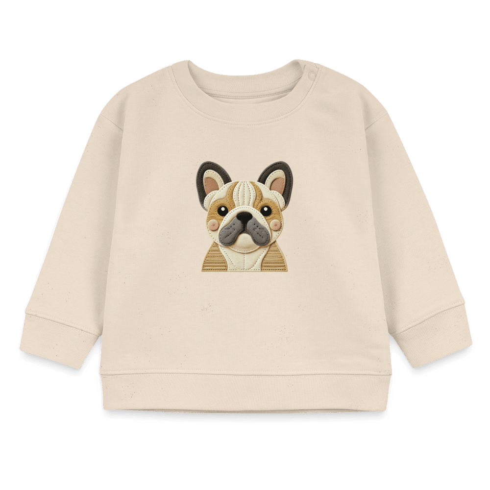 Organic Blend Baby Sweatshirt (Felt Appliqué French Bulldog) - Tiny Tugz™