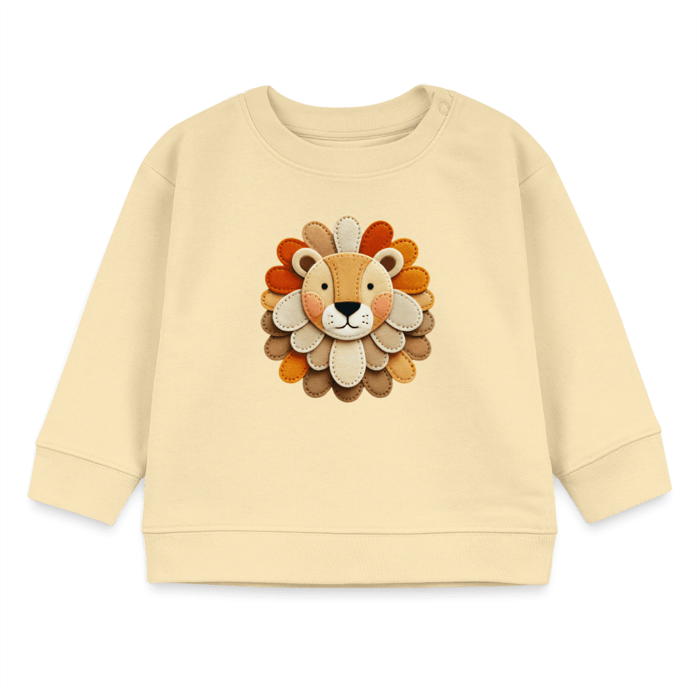 Organic Blend Baby Sweatshirt (Felt Appliqué Lion) - Tiny Tugz™