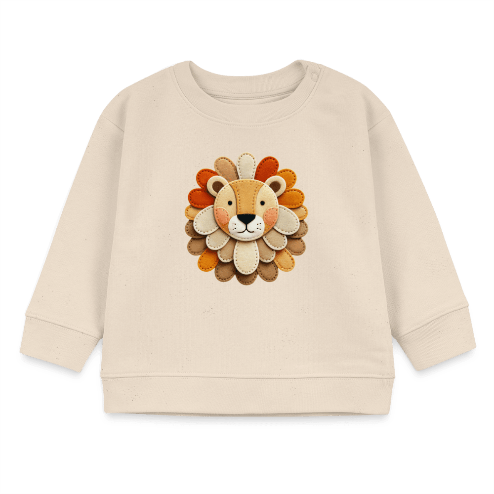 Organic Blend Baby Sweatshirt (Felt Appliqué Lion) - Tiny Tugz™