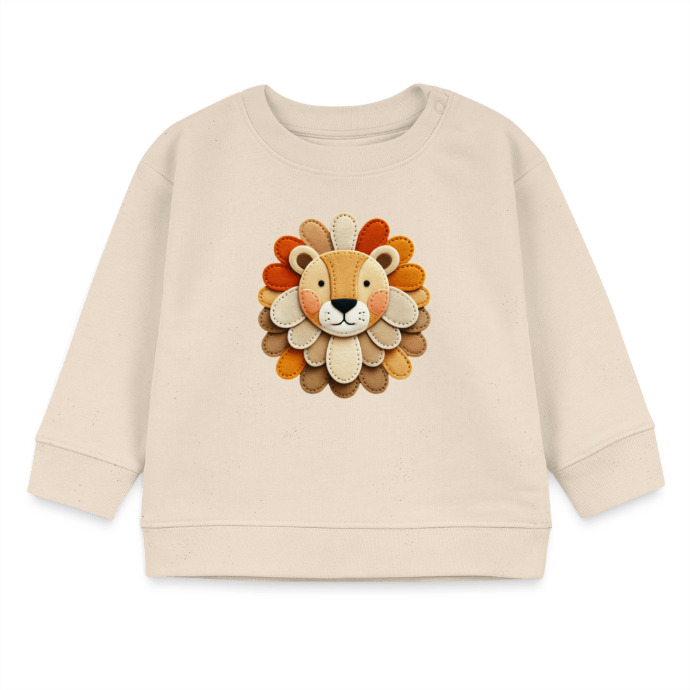 Organic Blend Baby Sweatshirt (Felt Appliqué Lion) - Tiny Tugz™