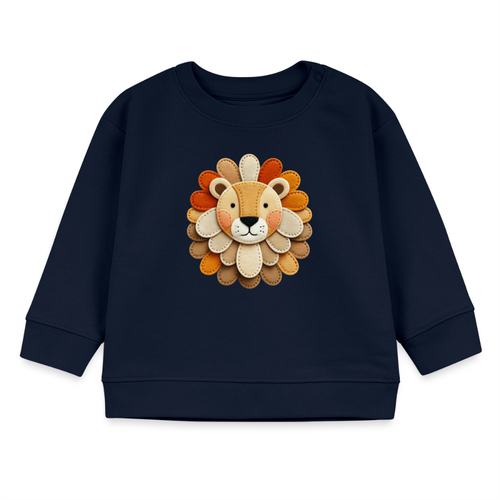 Organic Blend Baby Sweatshirt (Felt Appliqué Lion) - Tiny Tugz™