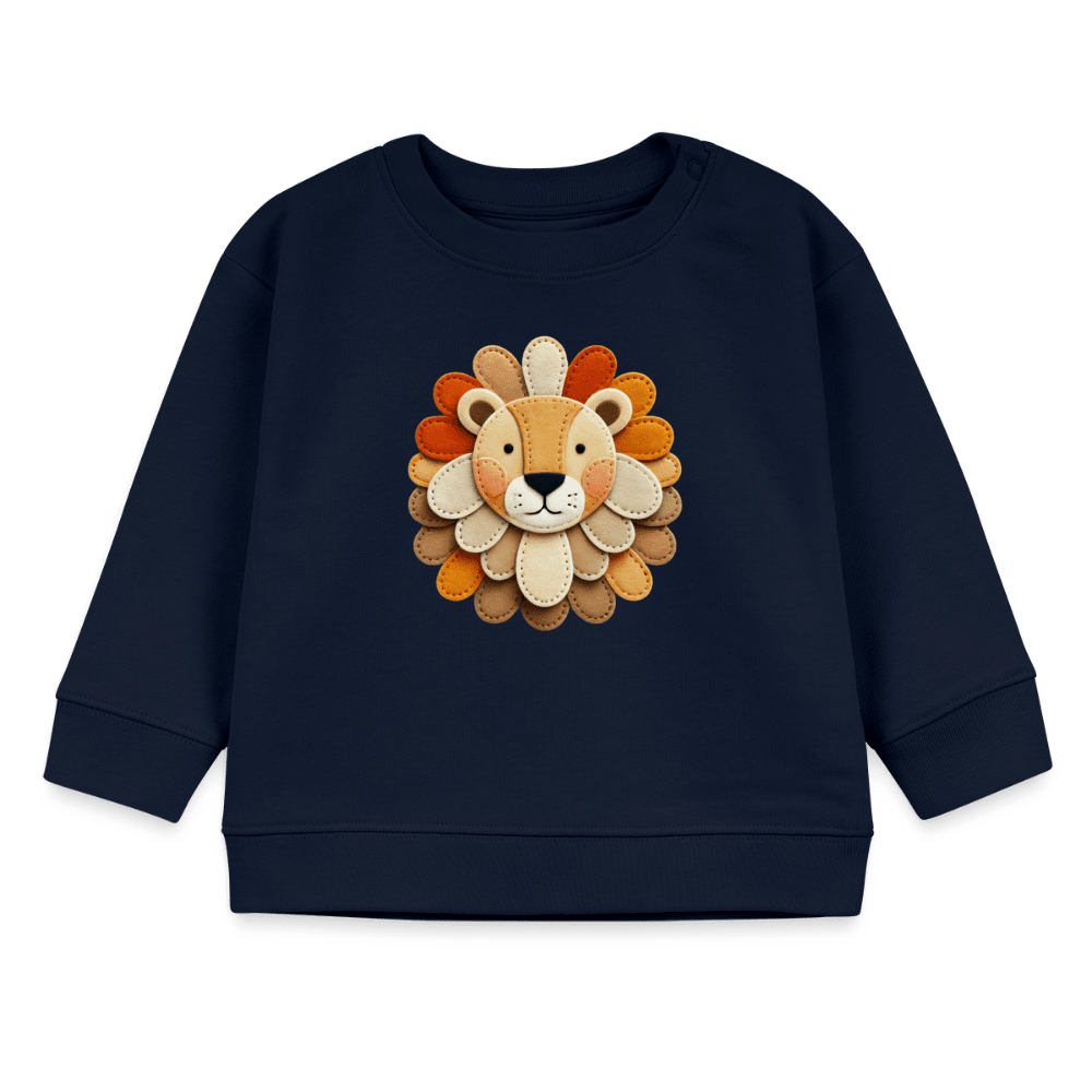 Organic Blend Baby Sweatshirt (Felt Appliqué Lion) - Tiny Tugz™
