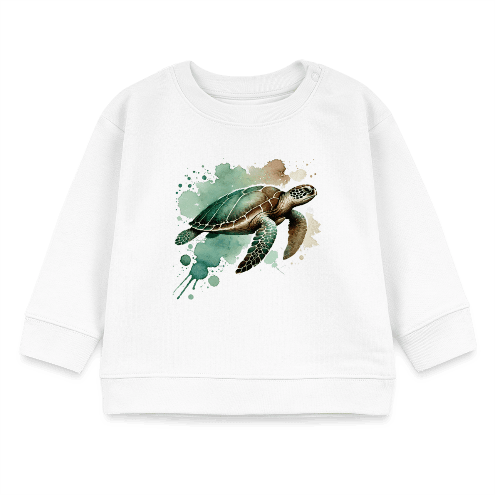 Organic Blend Baby Sweatshirt (Turtle Watercolour Art) - Tiny Tugz™