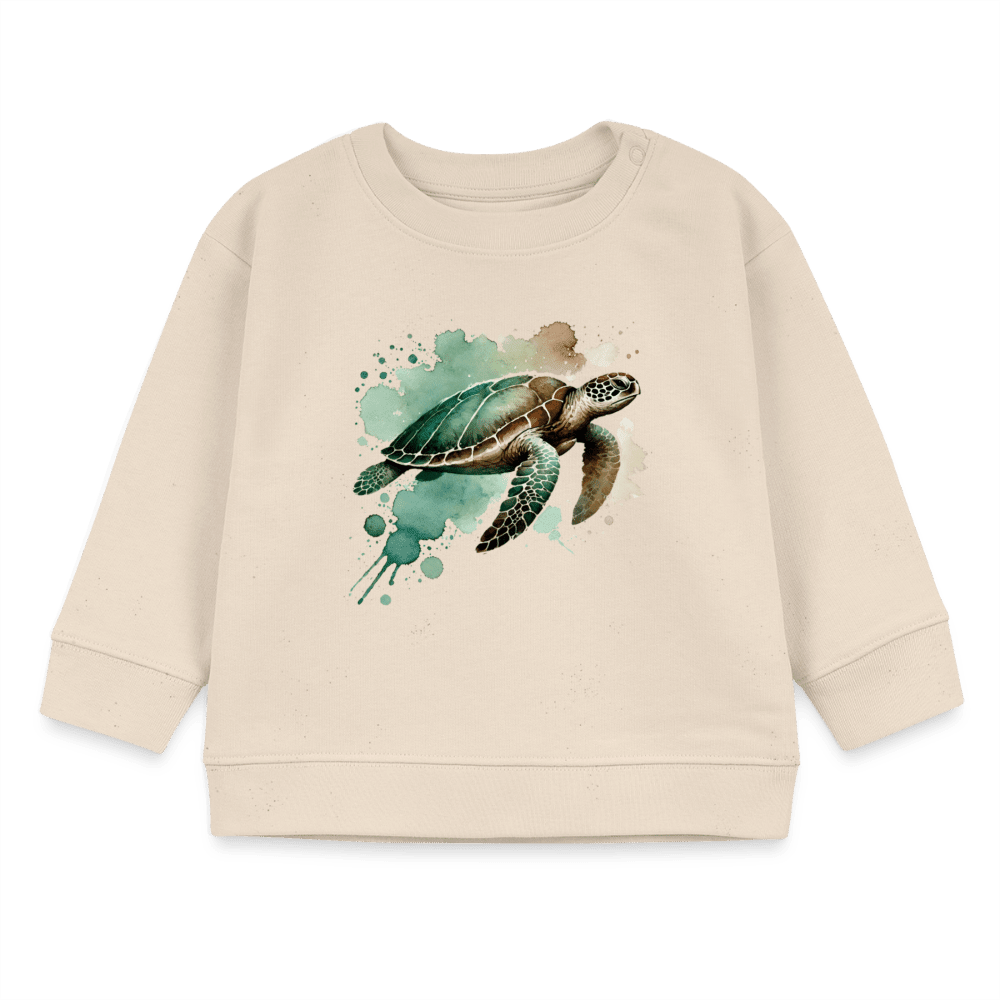 Organic Blend Baby Sweatshirt (Turtle Watercolour Art) - Tiny Tugz™