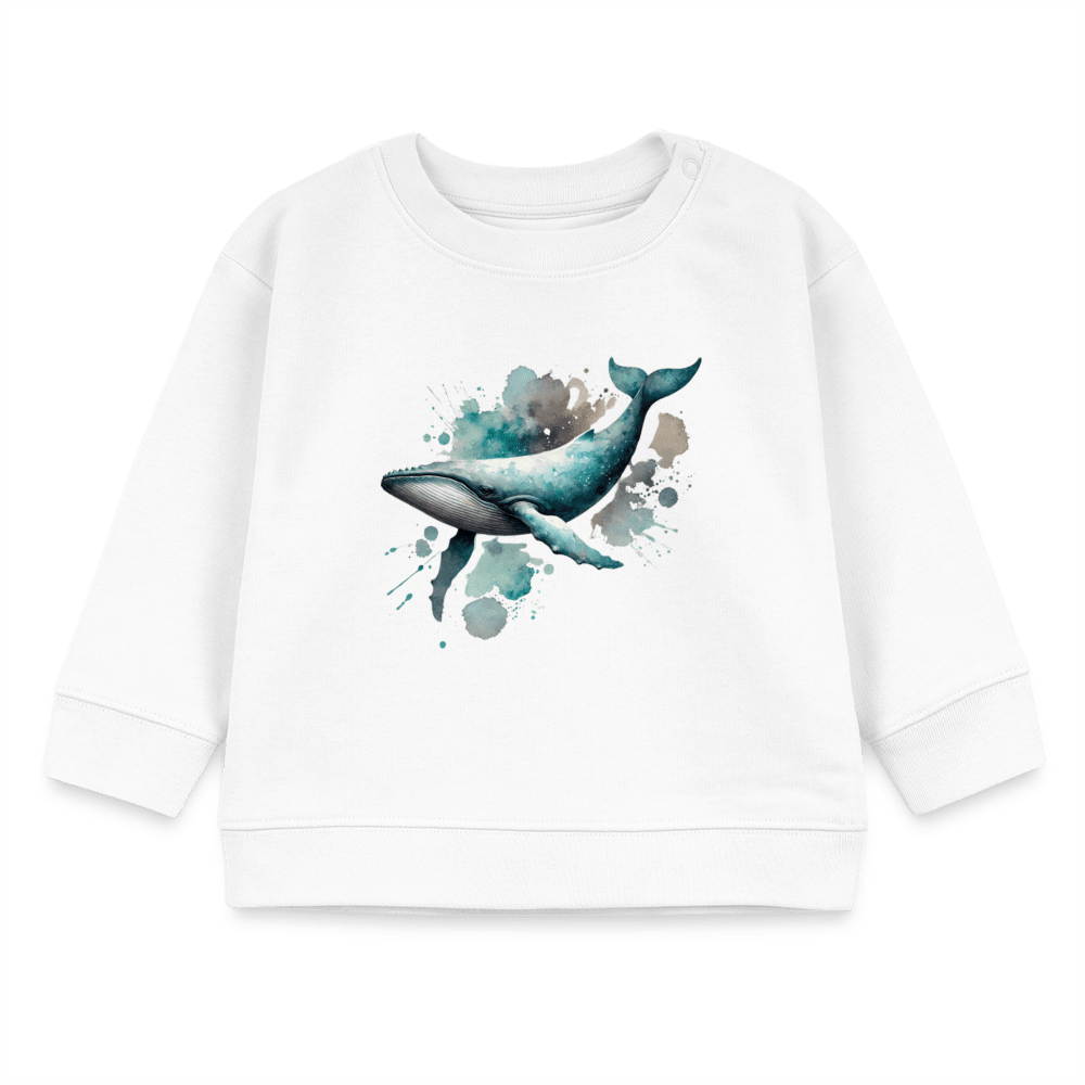 Organic Blend Baby Sweatshirt (Whale Watercolour Art) - Tiny Tugz™