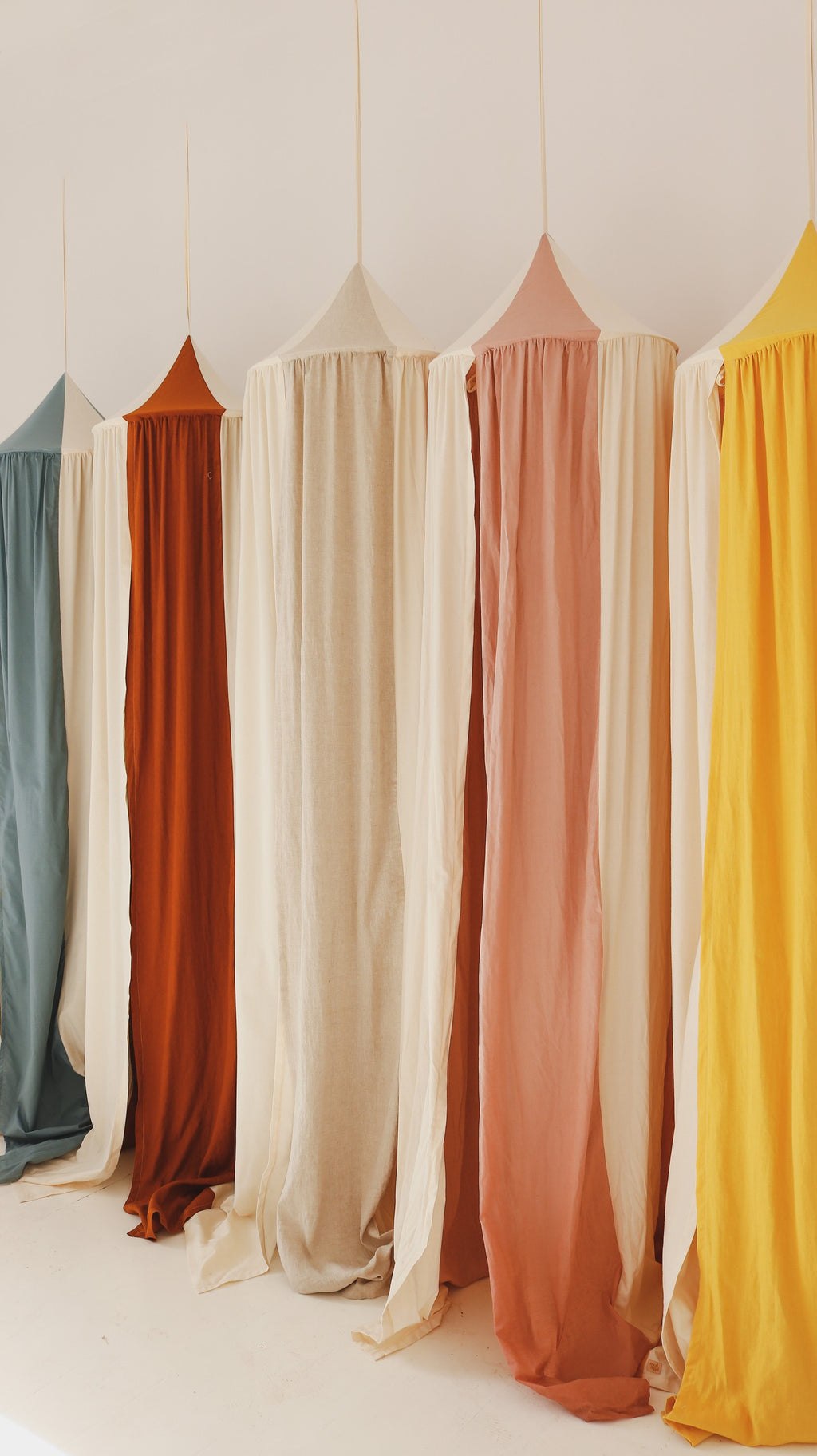 Organic Cotton and Linen Canopy - Powder Pink