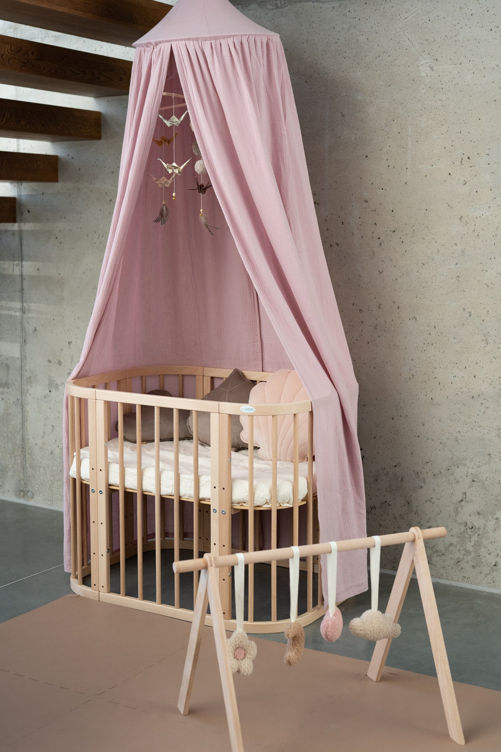 Organic Cotton Canopy - Baby Pink