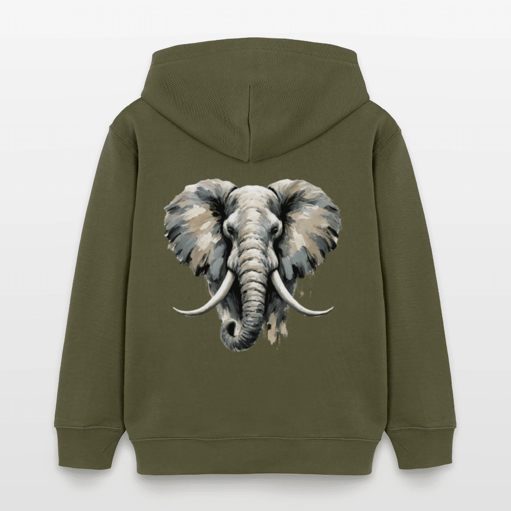 Organic Cotton Kids' Hoodie (Canvas Art Elephant) - Tiny Tugz™