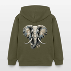 Organic Cotton Kids' Hoodie (Canvas Art Elephant) - Tiny Tugz™