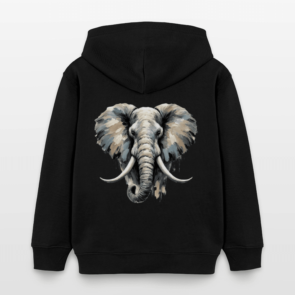 Organic Cotton Kids' Hoodie (Canvas Art Elephant) - Tiny Tugz™