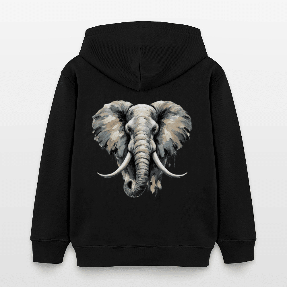 Organic Cotton Kids' Hoodie (Canvas Art Elephant) - Tiny Tugz™