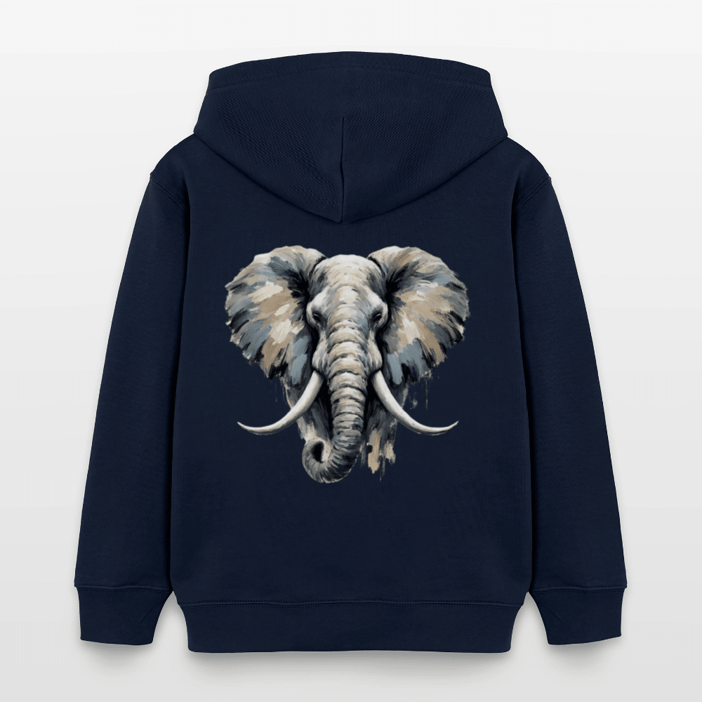 Organic Cotton Kids' Hoodie (Canvas Art Elephant) - Tiny Tugz™