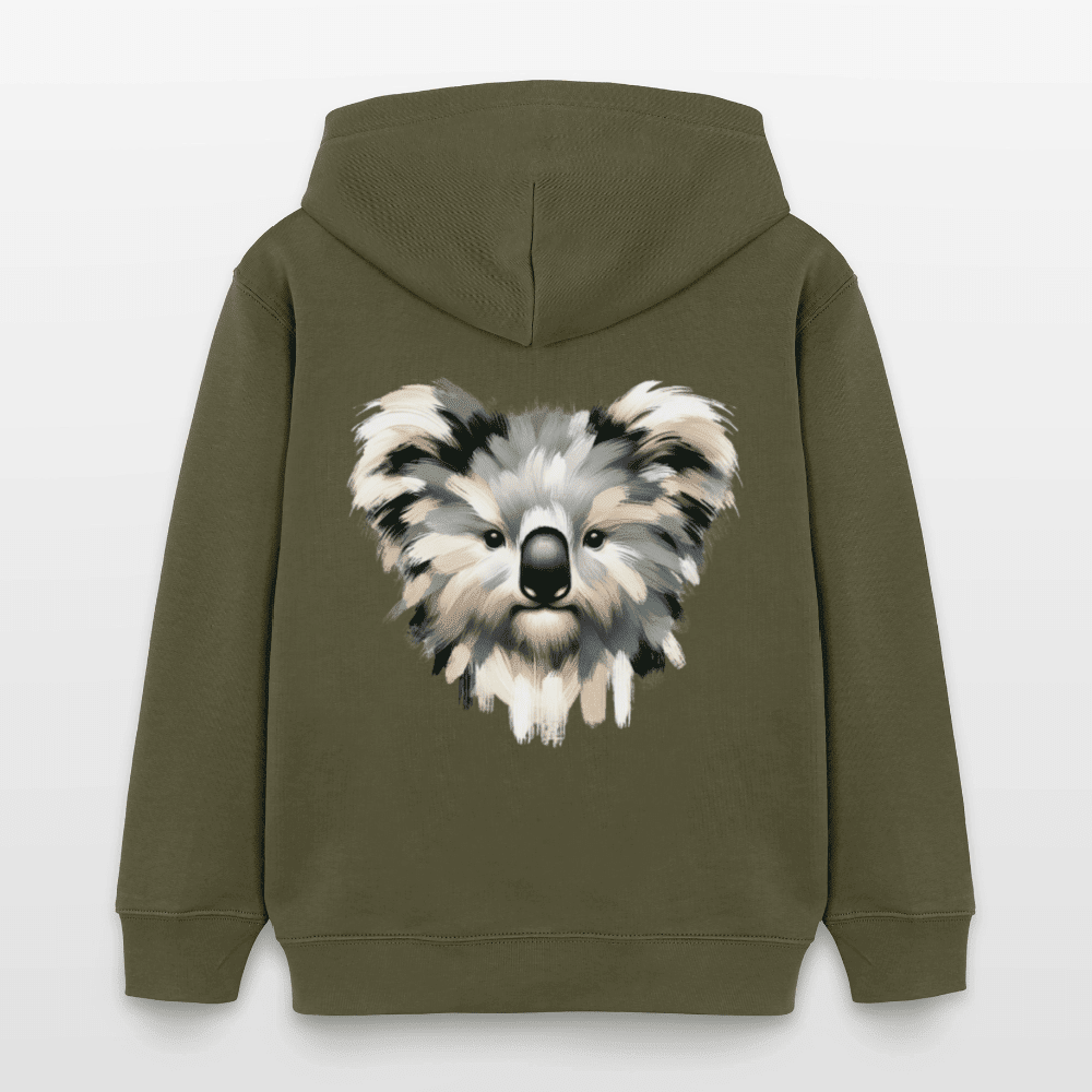 Organic Cotton Kids' Hoodie (Canvas Art Koala) - Tiny Tugz™