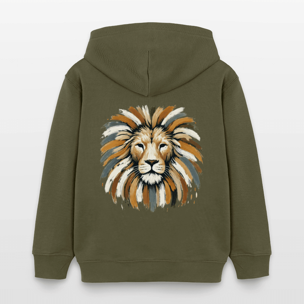Organic Cotton Kids' Hoodie (Canvas Art Lion) - Tiny Tugz™