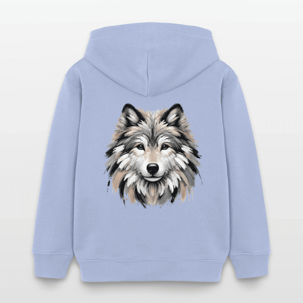 Organic Cotton Kids' Hoodie (Canvas Art Wolf) - Tiny Tugz™