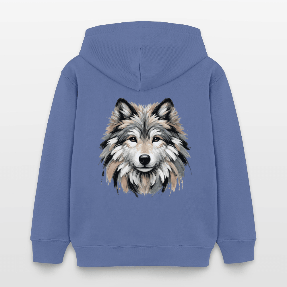 Organic Cotton Kids' Hoodie (Canvas Art Wolf) - Tiny Tugz™