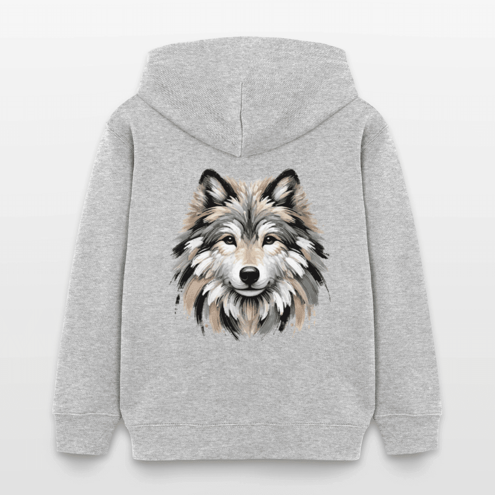 Organic Cotton Kids' Hoodie (Canvas Art Wolf) - Tiny Tugz™