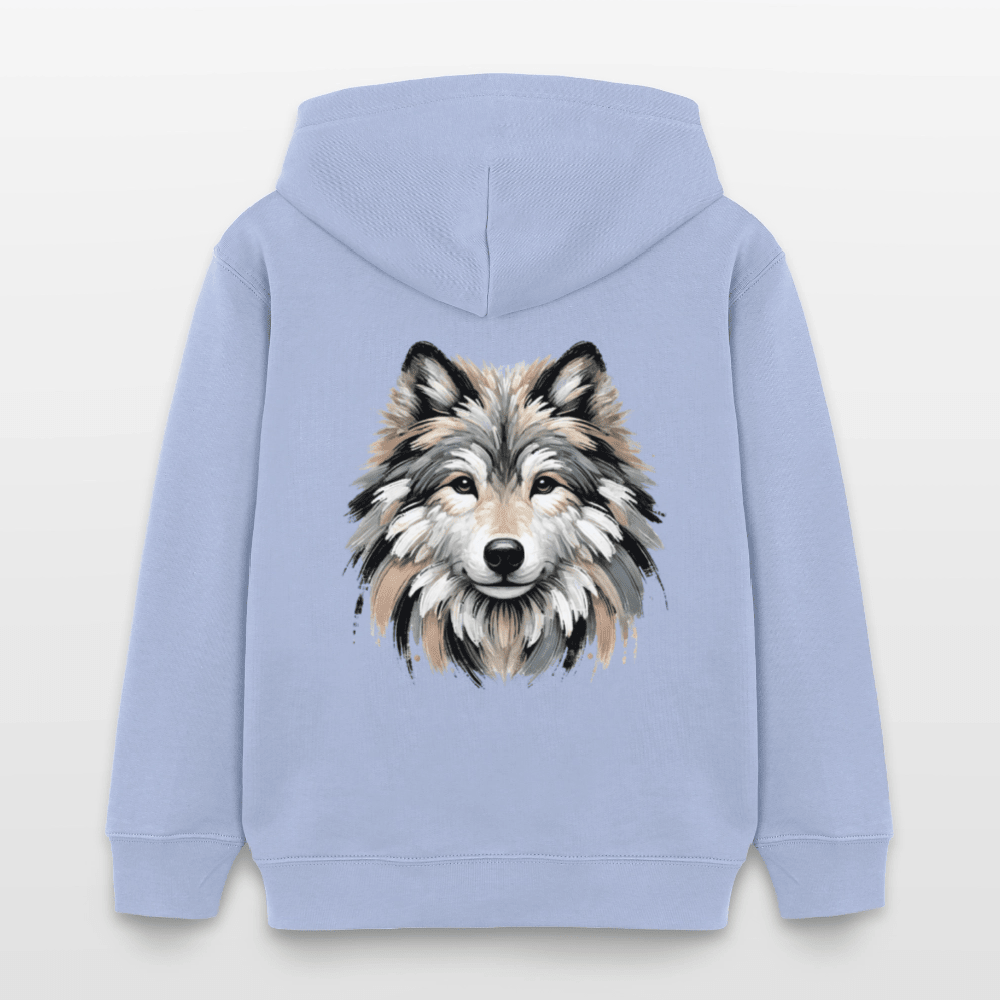 Organic Cotton Kids' Hoodie (Canvas Art Wolf) - Tiny Tugz™