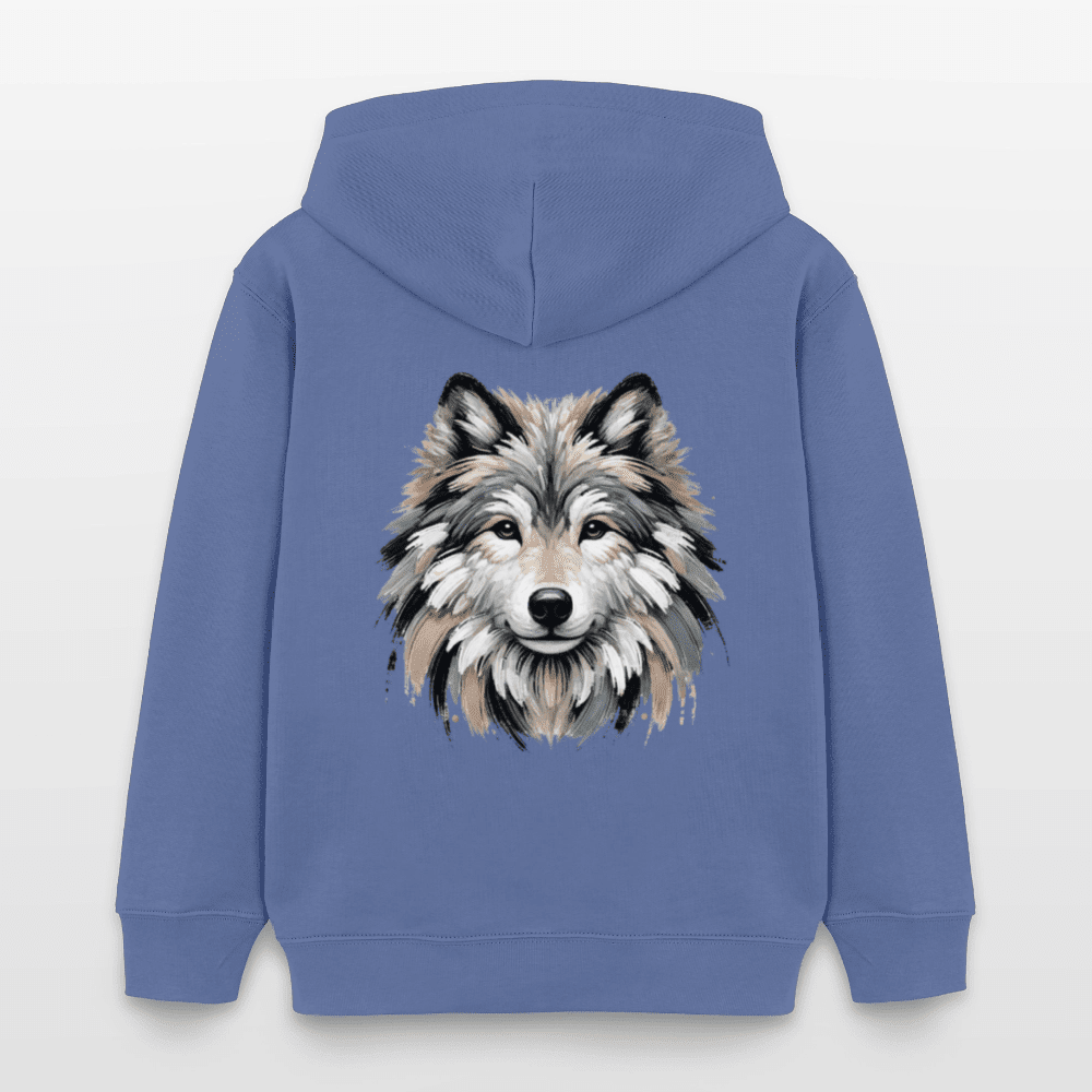 Organic Cotton Kids' Hoodie (Canvas Art Wolf) - Tiny Tugz™